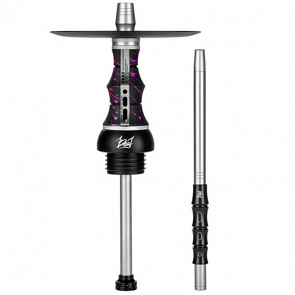 Кальян Alpha Hookah Beat Splash Grumpy прозрачная колба (Черный,Розовый, 40 см) в Нижнем Новгороде