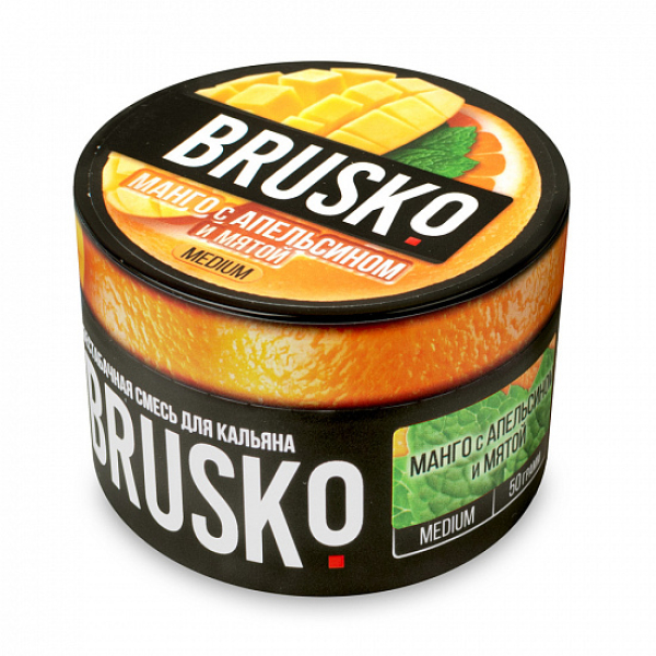 Смесь Brusko Medium Манго апельсин мята 50 грамм в Нижнем Новгороде