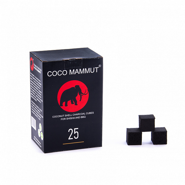 Уголь Cocomammut 25мм для кальяна - 1кг (72 шт) в Нижнем Новгороде
