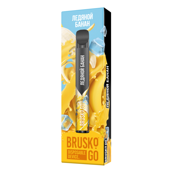Одноразовая электронная сигарета Brusko Go Ледяной Банан 800 затяжек в Нижнем Новгороде