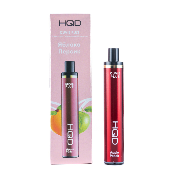 Одноразовая электронная сигарета HQD Cuvie Plus Apple Peach (Яблоко Персик) 1200 затяжек в Нижнем Новгороде