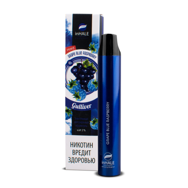 inHale Guliver Hard Grape Blue Raspberry (Ежевика С Виноградом) 1500 затяжек в Нижнем Новгороде
