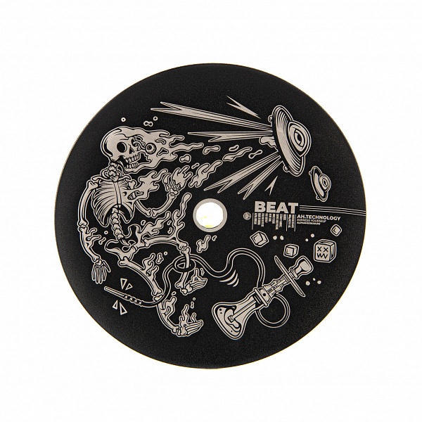 Блюдце с гравировкой для Beat №03 Alpha Hookah (Черный,Белый) в Нижнем Новгороде