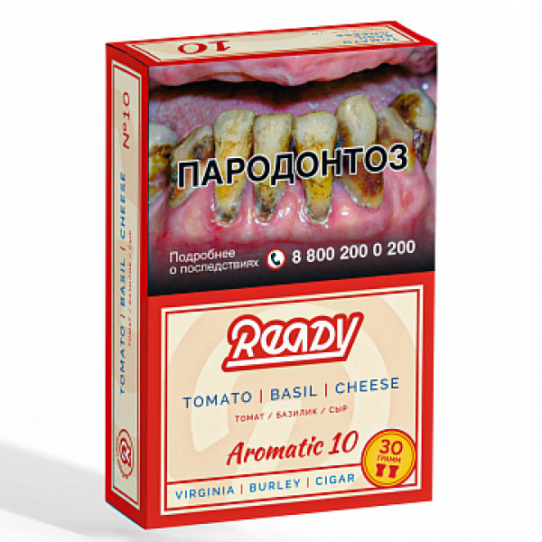 Табак READY №10 TOMATO BASIL CHEESE (Томат Базилик сыр) 30 гр в Нижнем Новгороде