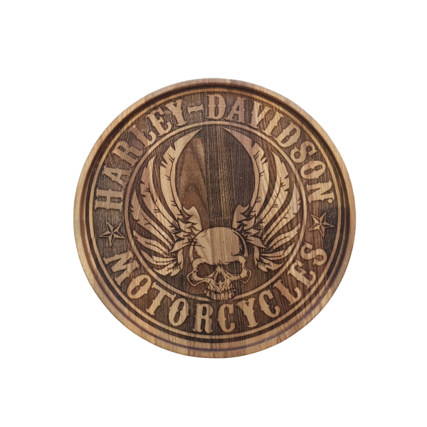 ХукаСтол Поднос Harley Davidson (Коричневый, Бук) для кальяна в Нижнем Новгороде