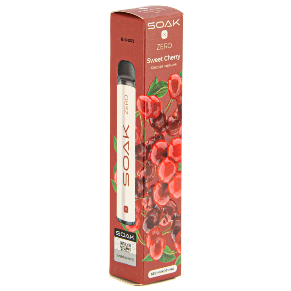 SOAK X ZERO Sweet cherry 1500 затяжек (без никотина) в Нижнем Новгороде