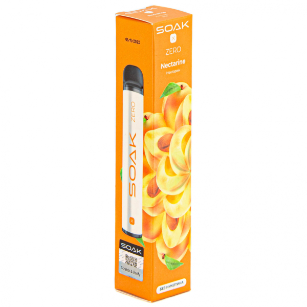 SOAK X ZERO Nectarine 1500 затяжек (без никотина) в Нижнем Новгороде