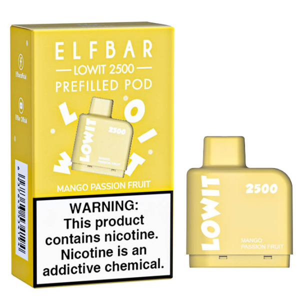 Картридж Elf Bar Lowit 2500 20 мг, 6 мл (Mango Passion Fruit) в Нижнем Новгороде