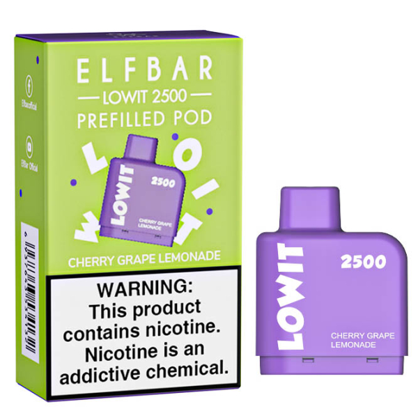 Картридж Elf Bar Lowit 2500 20 мг, 6 мл (Cherry Grape Lemonade) в Нижнем Новгороде