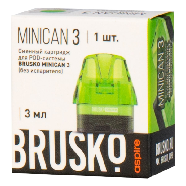 Картридж Brusko Minican 3 зелёный в Нижнем Новгороде
