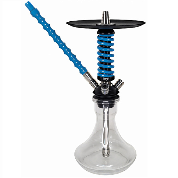 Кальян Mamay Custom Coilovers Micro Черный-Голубой Лак  в Нижнем Новгороде