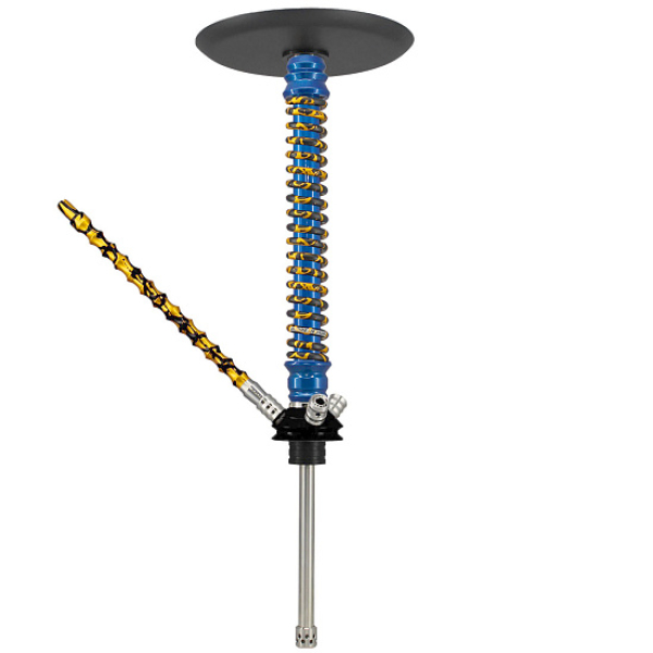 Кальян Mamay Custom V3 №12 Coilovers Голубой Золотой Сплеш  в Нижнем Новгороде