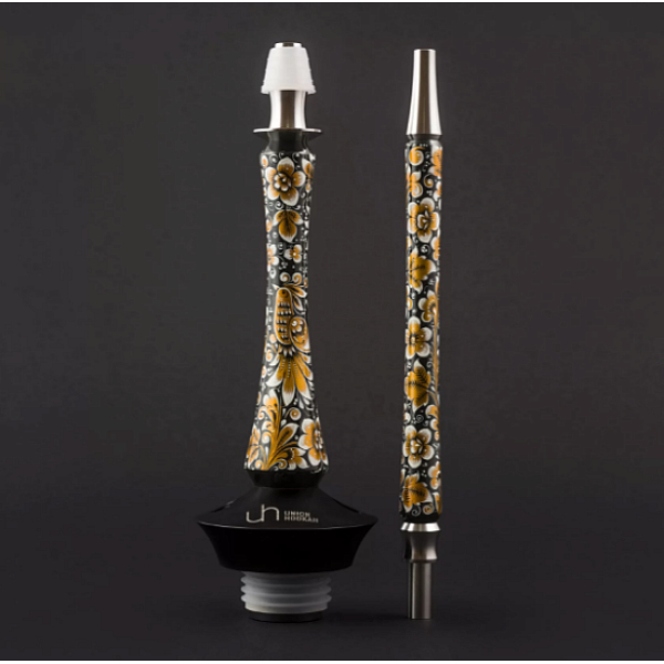 Кальян Union Hookah Sleek Хохлома Черный  в Нижнем Новгороде