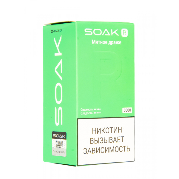Soak R Мятное Драже 5000 Затяжек в Нижнем Новгороде