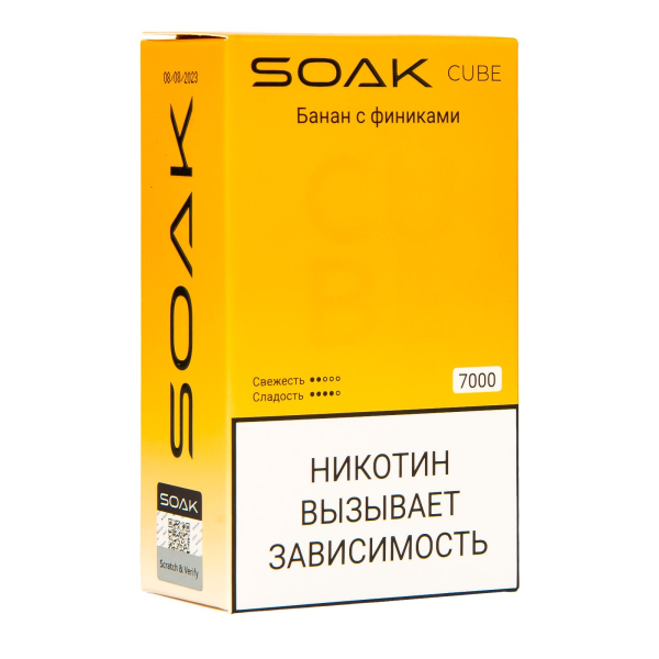 Soak Cube Банан С Финиками 7000 Затяжек в Нижнем Новгороде