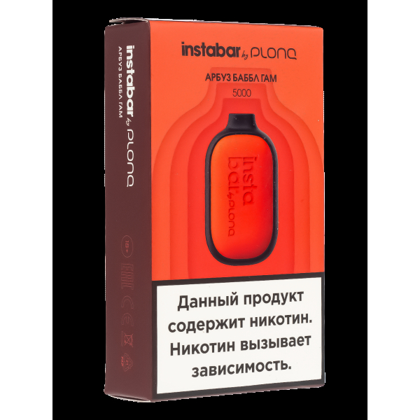 Plonq Instabar Арбуз Баббл Гам (5000 Затяжек) 20 Мг в Нижнем Новгороде