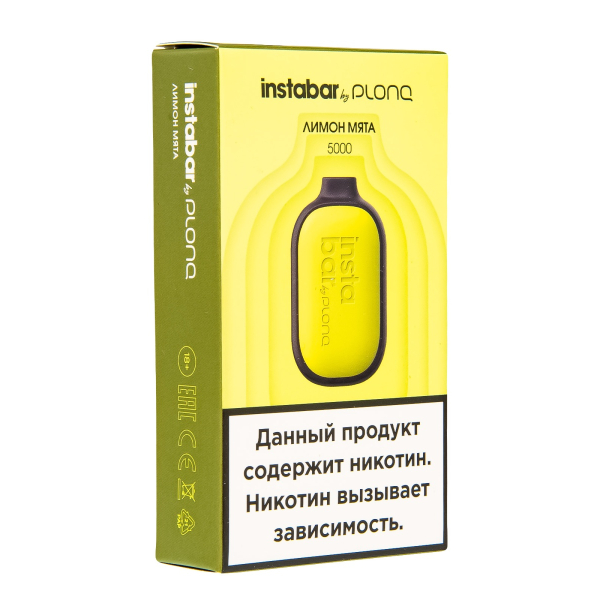 Plonq Instabar Лимон Мята (5000 Затяжек) 20 Мг в Нижнем Новгороде