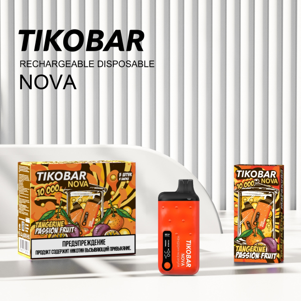 Электронка Tikobar Nova Мандарин Маракуйя 10000 Затяжек в Нижнем Новгороде