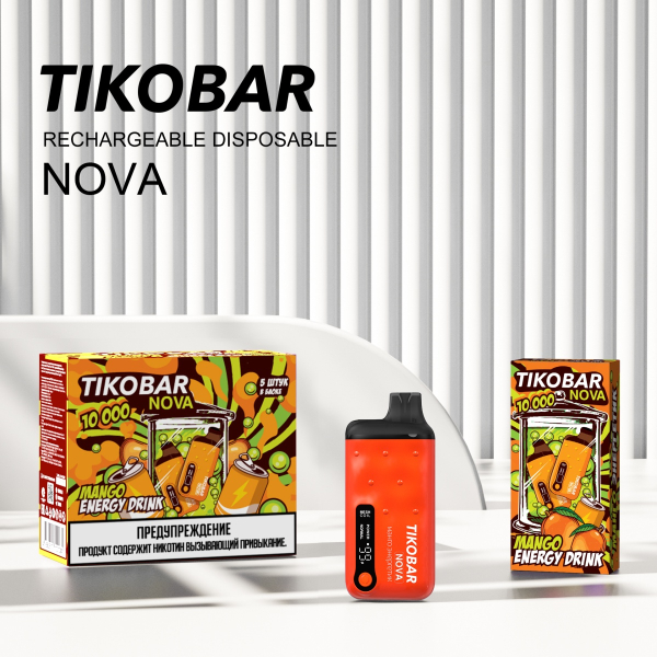 Электронка Tikobar Nova Манго Энергетик 10000 Затяжек в Нижнем Новгороде