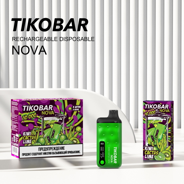Электронка Tikobar Nova Киви Кактус Лайм 10000 Затяжек в Нижнем Новгороде