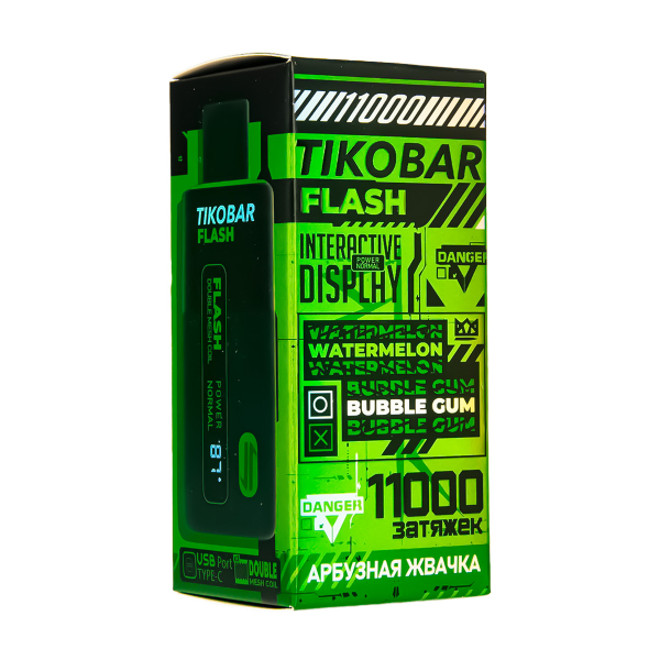 Электронка Tikobar Flash Арбузная Жвачка 11000 Затяжек в Нижнем Новгороде