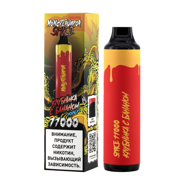 Электронка Monstervapor Space Клубника И Банан (11000 Затяжек) в Нижнем Новгороде