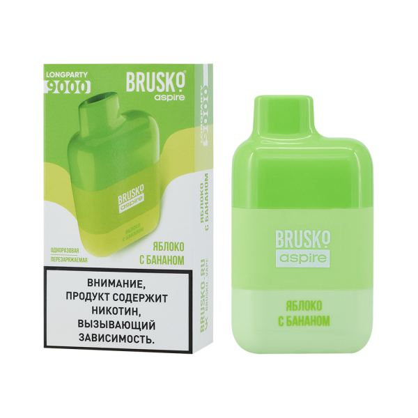 Электронка Brusko Longparty Яблоко И Банан (9000 Затяжек) в Нижнем Новгороде