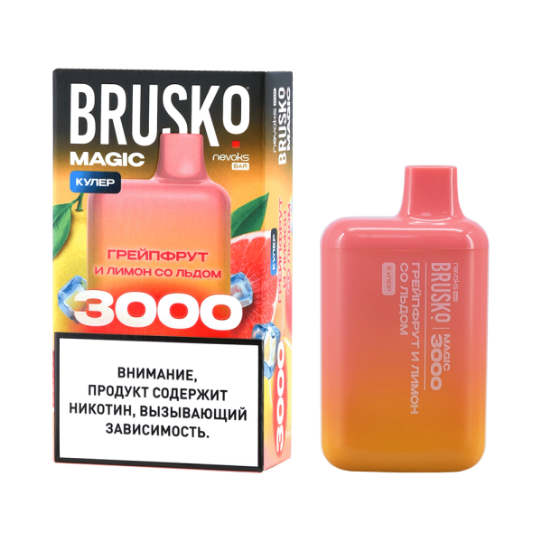 Электронка Brusko Magic Грейпфрут И Лимон Со Льдом (3000 Затяжек) в Нижнем Новгороде