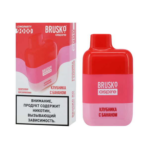 Электронка Brusko Longparty Клубника И Банан (9000 Затяжек) в Нижнем Новгороде