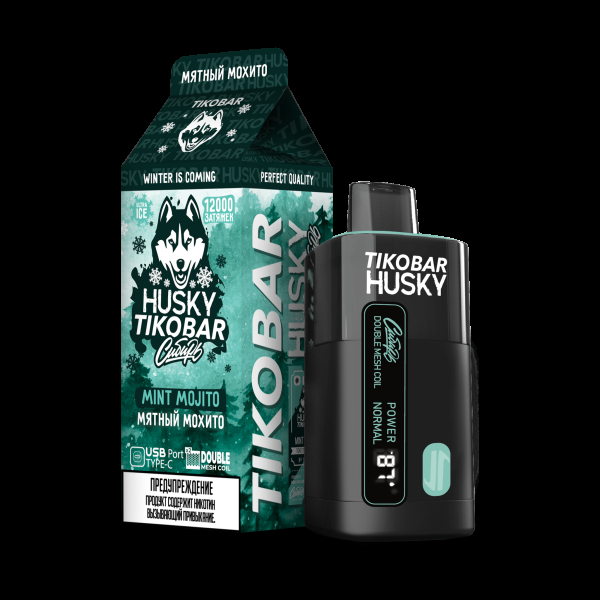 Электронка Tikobar Husky Сибирь Мятный Мохито 12000 Затяжек в Нижнем Новгороде