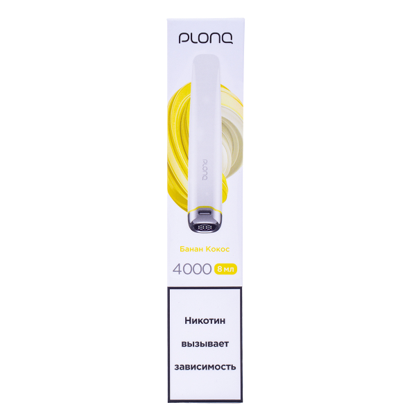 Электронка Plonq Plus Pro Банан Кокос (4000 Затяжек) 20 Мг в Нижнем Новгороде