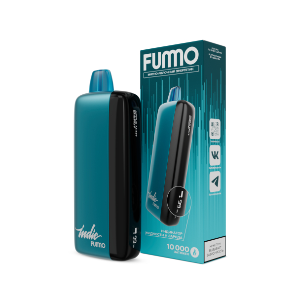 Электронка Fummo Indic Мятно-Яблочный Энергетик (10 000 Затяжек) в Нижнем Новгороде
