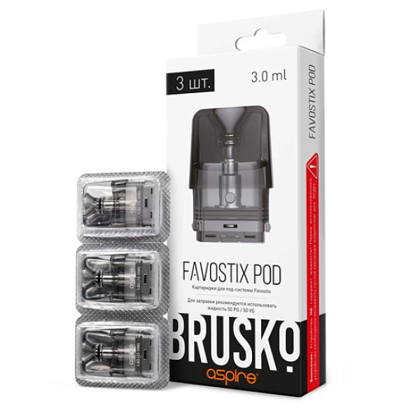 Сменный Картридж Brusko Favostix 0.6 Ом, Упак. 3 Шт в Нижнем Новгороде
