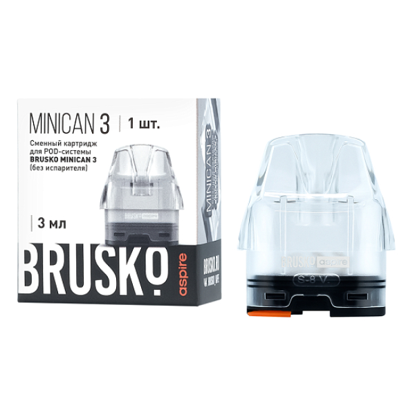 Сменный Картридж Brusko Minican 3, (Прозрачный), 3 Мл, Упак. 1 Шт в Нижнем Новгороде