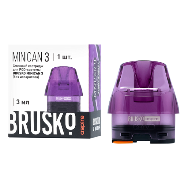 Сменный Картридж Brusko Minican 3, (Фиолетовый), 3 Мл, Упак. 1 Шт в Нижнем Новгороде