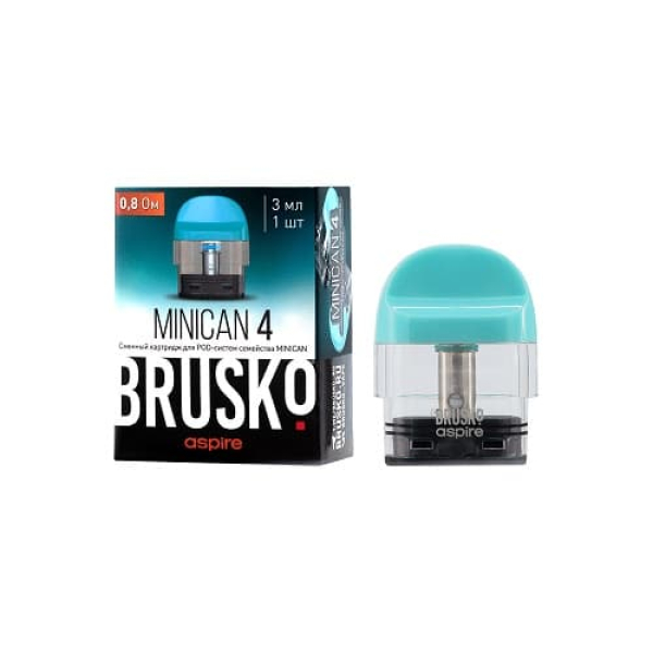 Сменный Картридж Brusko Minican 4 (3Мл) 0,8 Ом, Упак. 1 Шт голубой в Нижнем Новгороде
