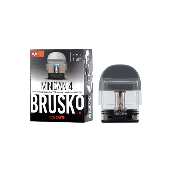 Сменный Картридж Brusko Minican 4 (3Мл) 0,8 Ом, Упак. 1 Шт серый в Нижнем Новгороде