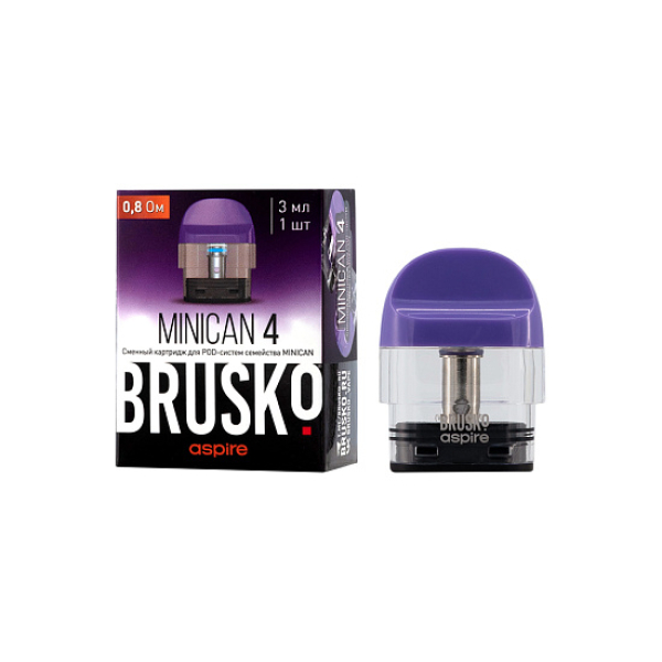 Сменный Картридж Brusko Minican 4 (3Мл) 0,8 Ом, Упак. 1 Шт синий в Нижнем Новгороде