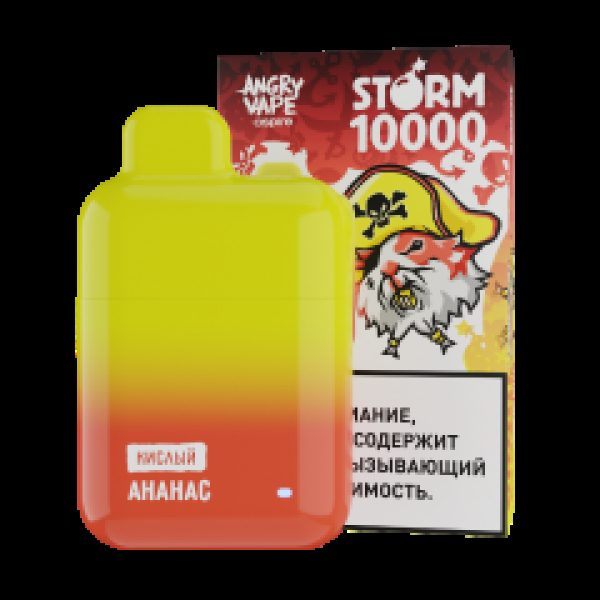 Электронка Angry Vape  Storm Ананас 10000 затяжек в Нижнем Новгороде