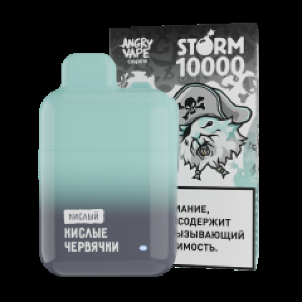 Электронка Angry Vape  Storm Кислые Червячки 10000 затяжек в Нижнем Новгороде
