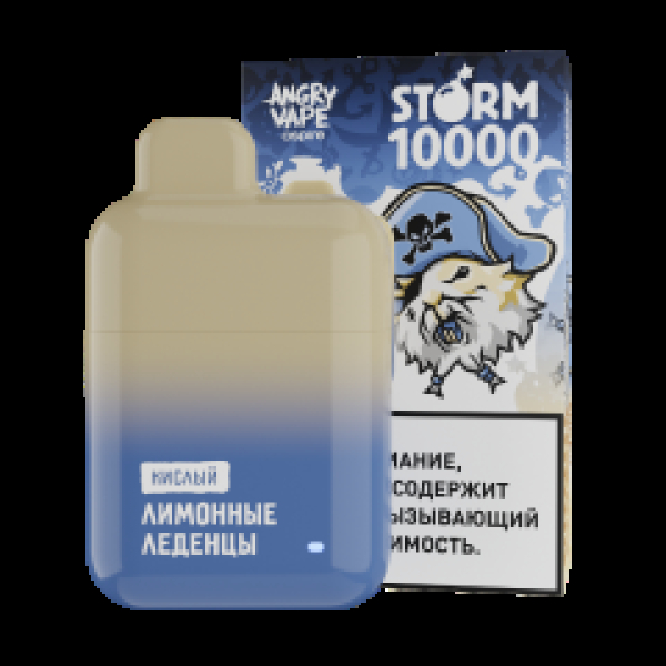 Электронка Angry Vape  Storm Лимонные Леденцы 10000 затяжек в Нижнем Новгороде