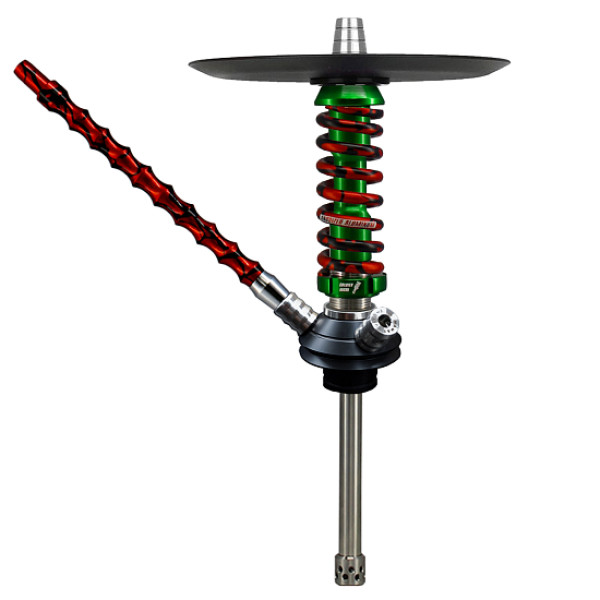 Кальян Mamay Customs Coilovers Micro Зеленый Красный Сплеш  в Нижнем Новгороде