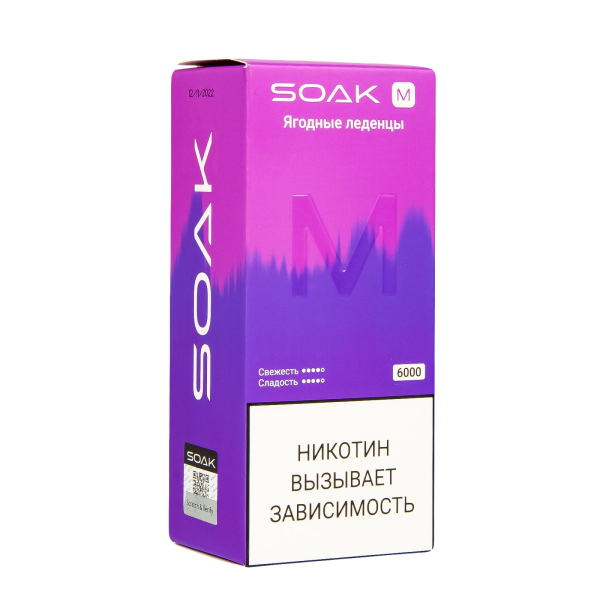 ЭСДН SOAK M Berry Lollipops 6000 тяг в Нижнем Новгороде