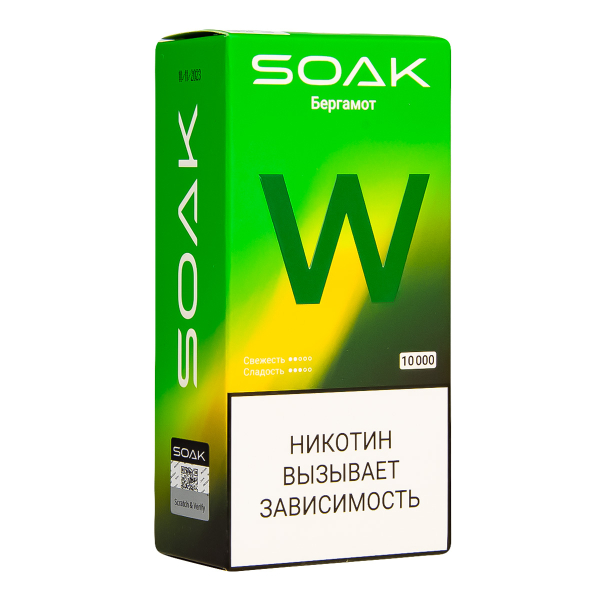 Электронная сигарета Soak W Бергамот 10000 в Нижнем Новгороде