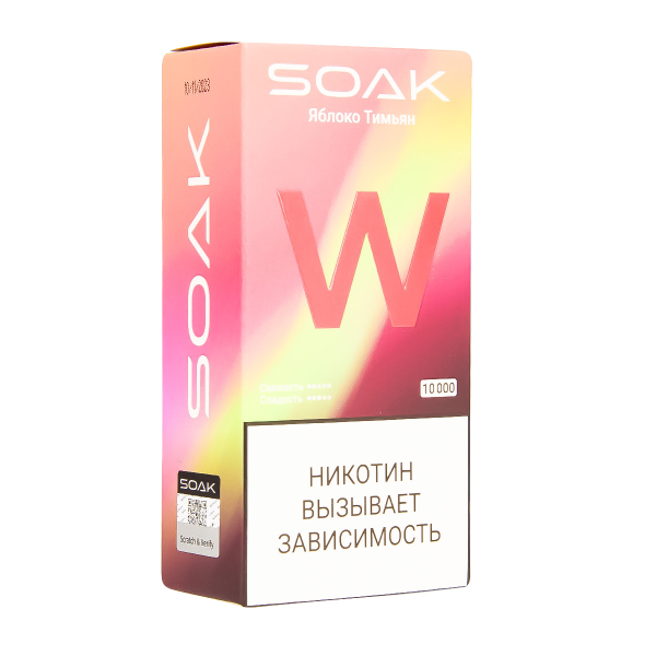 Электронная сигарета Soak W Яблоко Тимьян 10000 в Нижнем Новгороде