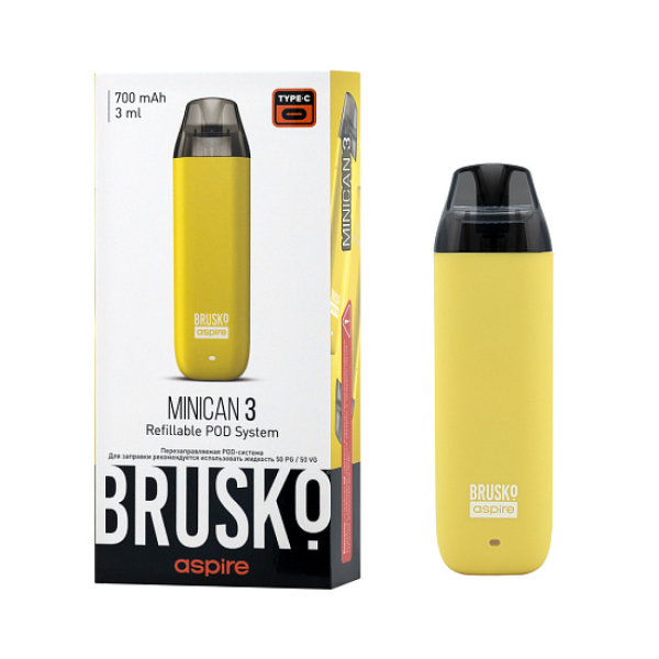 POD-система Brusko Minican 3 Жёлтый в Нижнем Новгороде