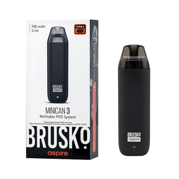 POD-система Brusko Minican 3 Чёрный в Нижнем Новгороде