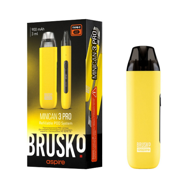 POD-система Brusko Minican 3 Pro желтый в Нижнем Новгороде