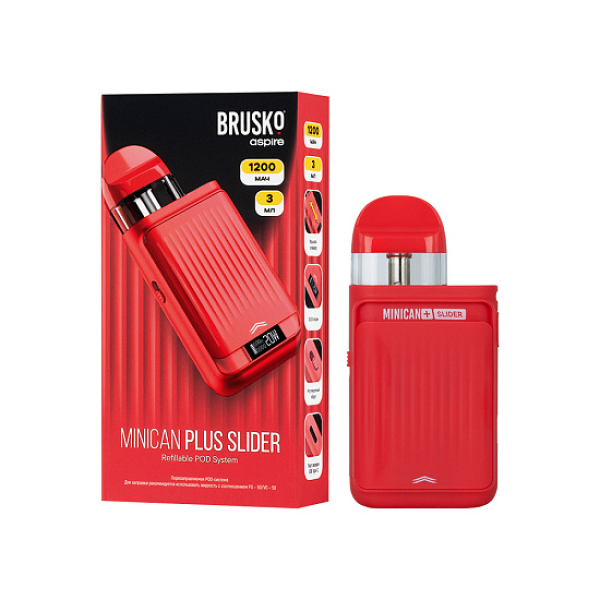 POD-система Brusko Minican Plus Slider Красный в Нижнем Новгороде