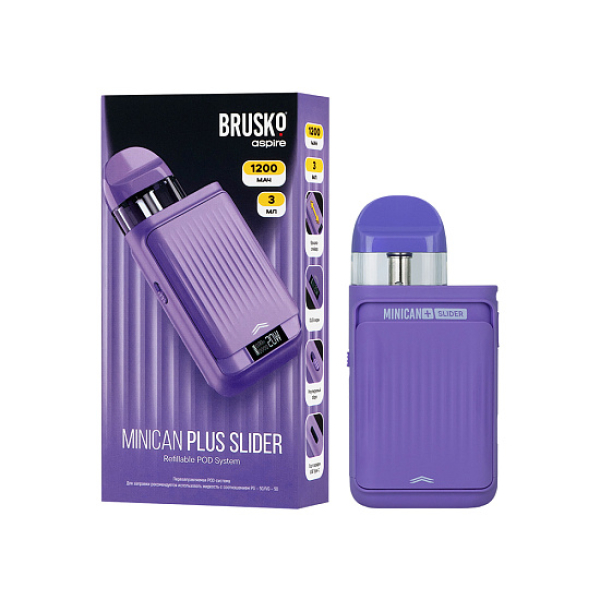 POD-система Brusko Minican Plus Slider Фиолетовый в Нижнем Новгороде